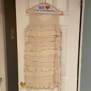 LOFT Cream Sleeveless Dress